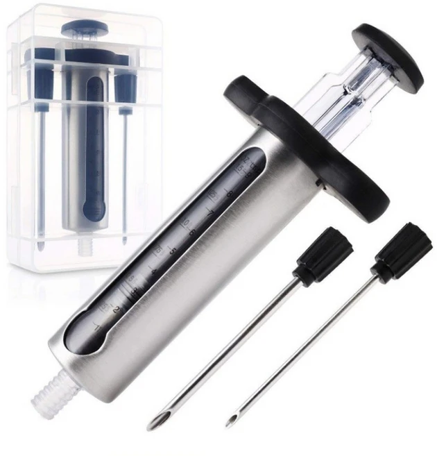 뉴테크캠쿡 스텐 요리용주사기 염지주사기 고기 바베큐 인젝터 - 쿠팡