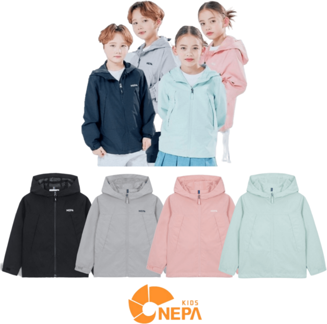 [백화점 매장판] 네파 키즈 아동 유아 키즈 주니어 윈드브레이커 윈드러너 점퍼 집업 자켓 어린이 남아용 여아용 등원룩 등교룩 바람막이