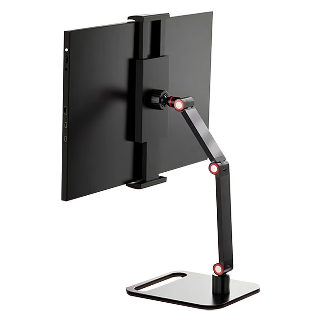 코끼리리빙 태블릿 포터블 모니터 거치대 3단, P3PB-1618, 블랙