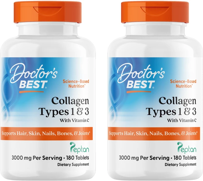 닥터스베스트 콜라겐 타입 1 & 3 타블렛, 180정, 2개 - 쿠팡
