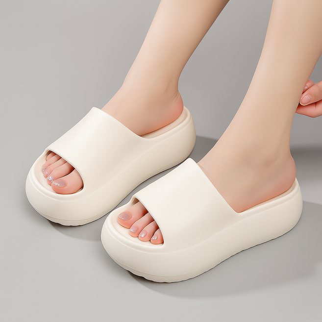 솜솜스퀘어 발편한 5cm 키높이 여성용 통굽 슬리퍼