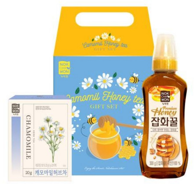 녹차원 꿀꿀허니 선물세트, 6개, 잡화꿀+캐모마일