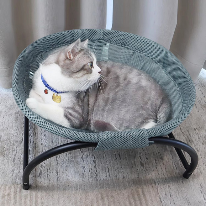 Zaxnouvi 반려동물 통기성 해먹 강아지 고양이 해먹 침대 (리필 1개 폼함), 그레이(해먹 2개), 1세트