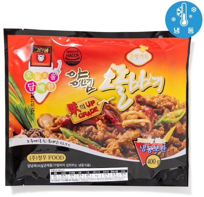 [맛난꼬꼬] 양념 오돌뼈(400g)냉동), 2개, 400g