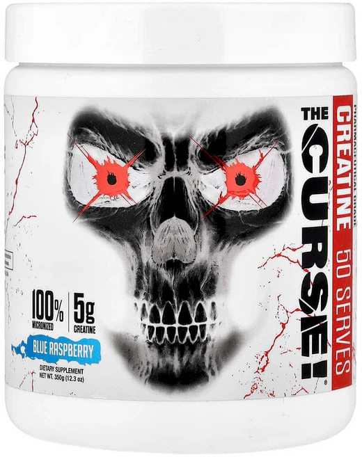 JNX Sports The Curse!® 크레아틴 블루 라즈베리 350g(12.3oz) COB-60132, JNX Sports 스포츠 더 커스 크레아틴 블루 라즈, 1개, 350g - 쿠팡