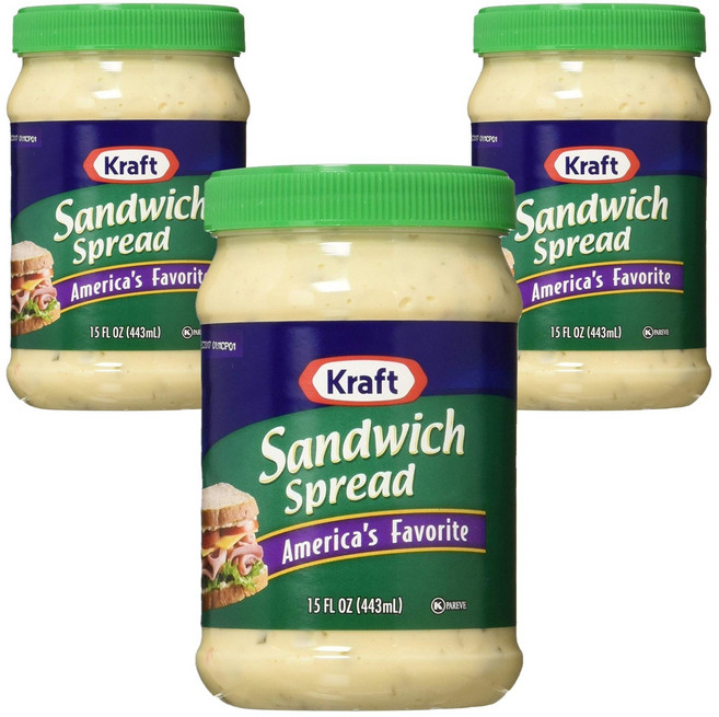 Kraft 卡夫 三明治抹醬 美式風味, 3罐, 443ml