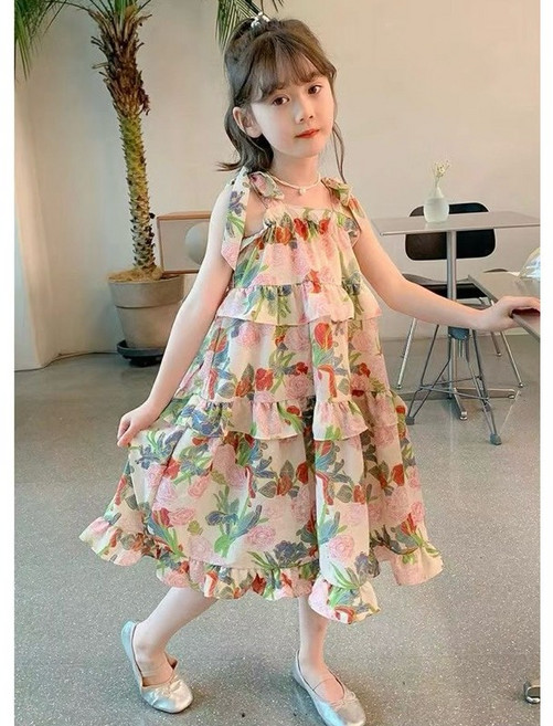 萱寶媽咪baby童裝館 女童夏季連身裙 無袖公主裙