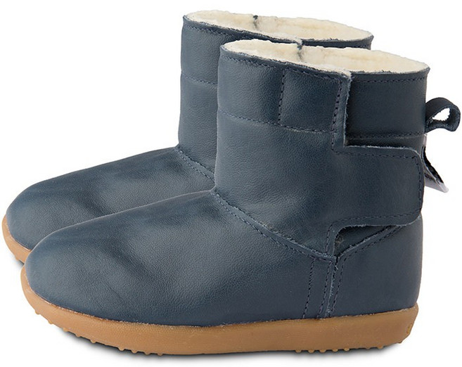 shooshoos 兒童真皮手工靴子 經典深藍