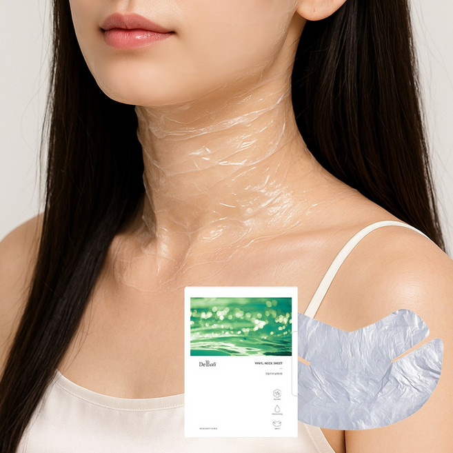 드발리 비닐 목주름팩 넥마스크 시트 100매입 에스테틱 피부과 모델링팩, 1개, 100개입