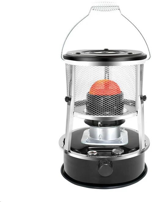 높이조절 캠핑 가정용 실내 등유 난로 히터, 블랙