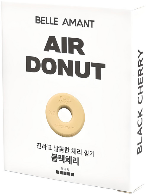 벨르아망 에어도넛 차량용 방향제 리필, 1개, 블랙체리