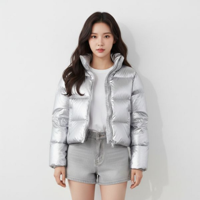 아디다스 숏 다운 퍼프 - 실버 KV2676