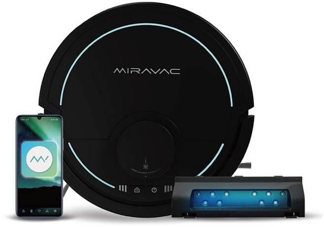 MIRAVAC LDS SLAM 掃地機器人 4合1 超高效清潔 UV殺菌, Black, Scout