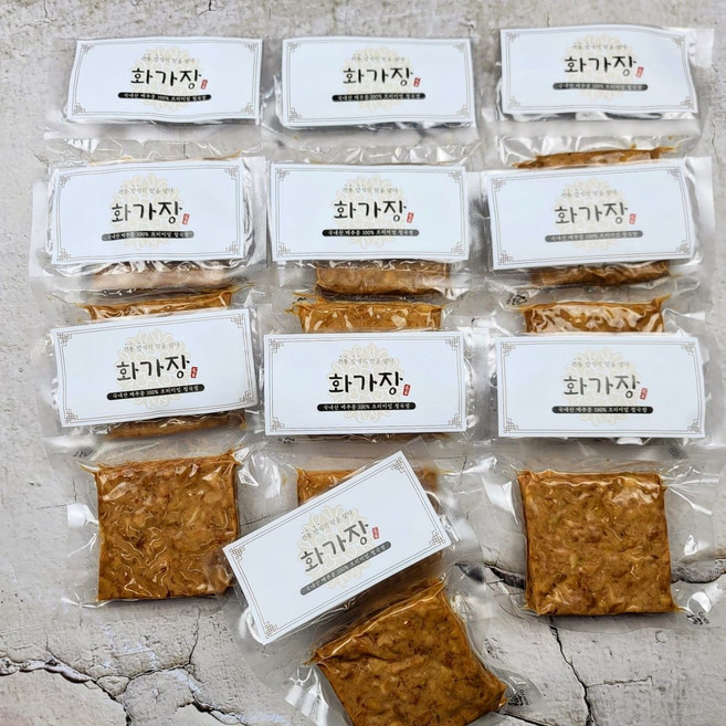 화가장 국내산 우리콩 맛있는 수제 냄새안나는 시골집 저염 직접만든 생청국장 120g 8팩