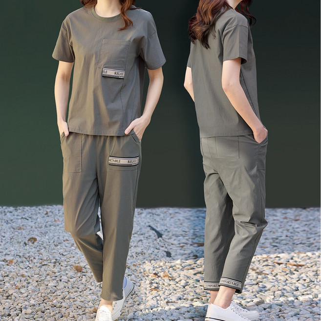 물론 여성용 인견 스판 트레이닝복 세트