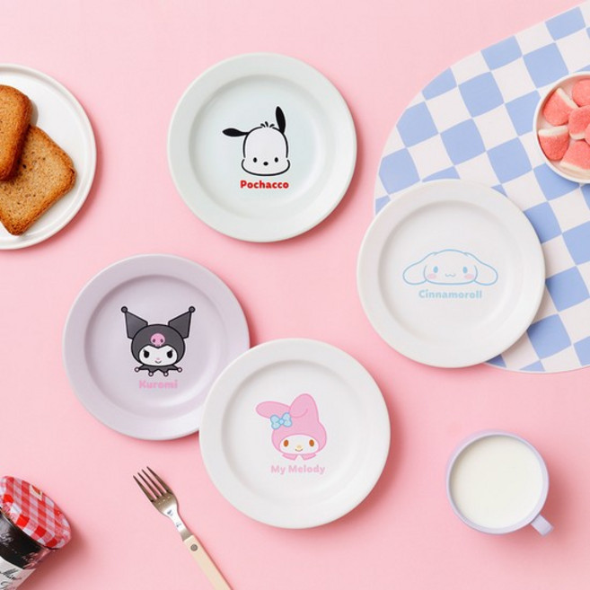 산리오 접시 세트 앞접시 플레이팅 원형 식기 브런치 디저트 파스타 그릇 집들이선물, 상세, 1개