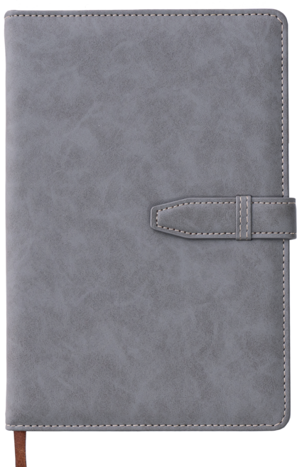 오가니코 A5 심플 버클 가죽 다이어리, 라이트그레이, 1개
