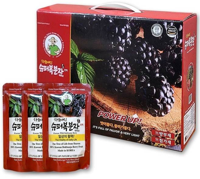 곰실푸드 하늘내린 슈퍼복분자 진액 100% 국내산 복분자 발효 효소, 30개, 90ml
