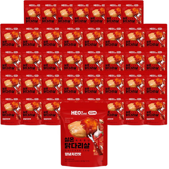 허닭ON 바로먹는 실온보관 닭다리살 양념치킨맛, 40개, 120g