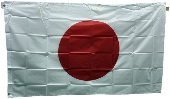 일본 국기 Japan flag 90x150cm 폴리에스터 90g 금속 고리 이중 스티치 마감, 1개, RED+WHITE