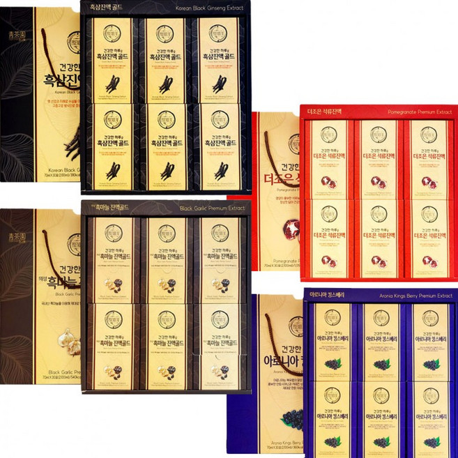 청다원 흑삼진액골드 흑마늘진액 석류 30포 선물세트, 더조은 석류진액30포세트, 70ml