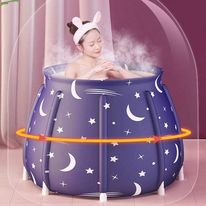 항아리 튜브 헤센 나혼자 헨리욕조 성인 가정용 욕조 이동식 접이식욕조 캠핑 덮개세트 반신욕 스파, 1개