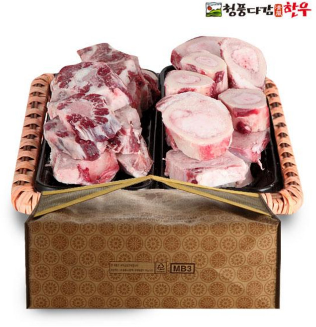 설선물세트 청풍다감 한우사골2kg 한우꼬리2kg 부모님선물, 1개