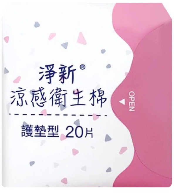 淨新 涼感衛生棉 加長型 6片裝, 1個, 護墊