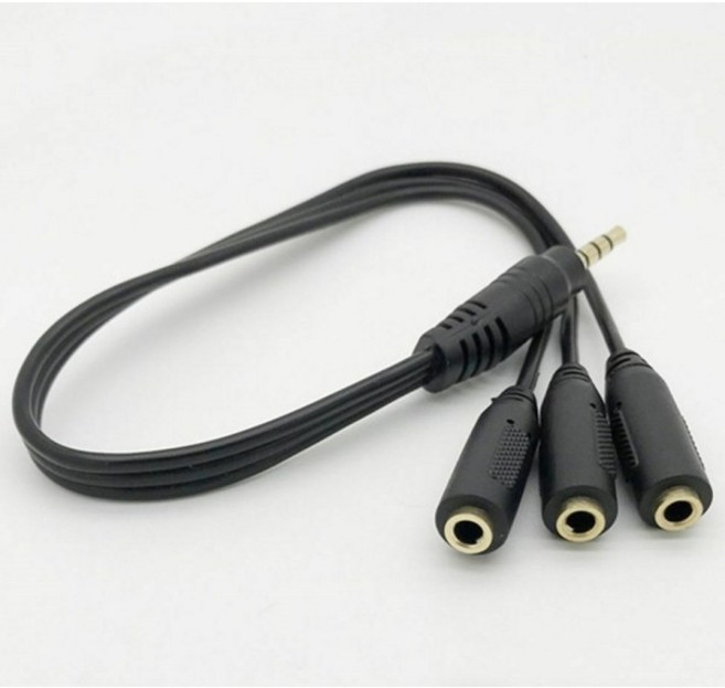 3.5mm 스테레오 오디오 분배기 케이블 - 1M to 3F - 헤드폰 스플리터 잭 연결용