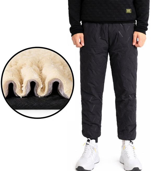 차쿠 남성 패딩 방한 바지 털바지 양털 조거팬츠 털기모 바지 겨울 혹한기 패딩바지 방한바지 기모바지