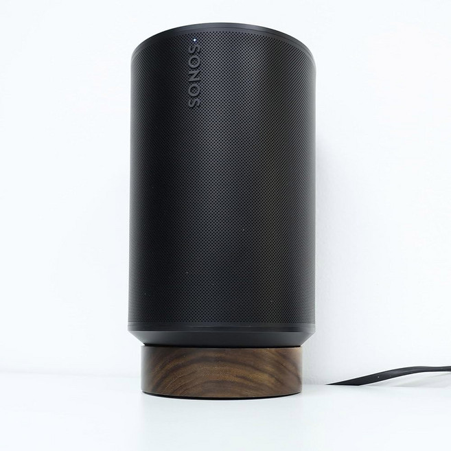 Sonos Era 100용 나무 책상 스탠드 및 Sonos Era100 SL 데스크탑 스피커 스탠드 홀더 - Sonos Era 100 SL 스탠드 테이블용 스탠드 이 스탠드는, 1 black walnut
