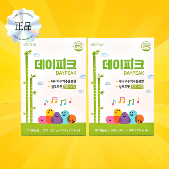 데일리플랜 데이피크 청포도맛 젤리스틱, 2개