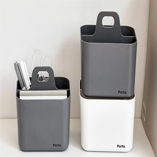 포르타 비타 미니 다용도 수납 정리함 연필꽂이, 핑크