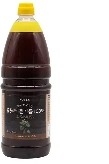 이장네 향이 참 고소한 대용량 업소용 통들깨 들기름 백퍼센트, 1.8L, 1개