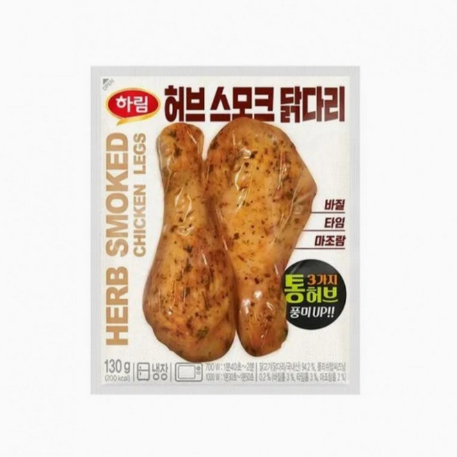 하림 허브스모크 닭다리 130g 2개, 1g, 1개