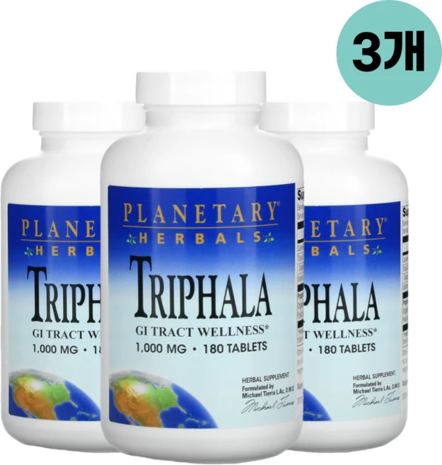 플래니터리 허벌 트리팔라 180정 3개 Tirphala 암라 하리타키 비비타키 - 쿠팡