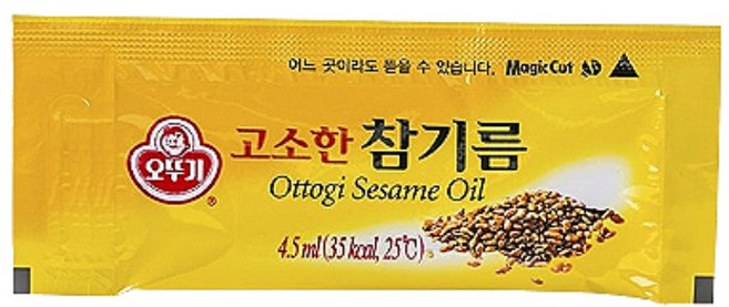 캠핑용 도시락용 포장용 배달용 오뚜기 일회용참기름포장, 4.5ml, 50개