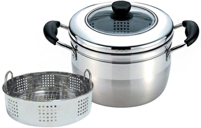 키친플라워 튜울립 찜냄비 26cm(인덕션사용가능), 26 x 15.2 cm, 본상품선택, 1개