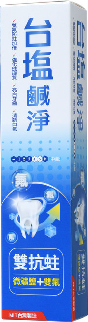 台鹽 鹹淨 雙抗蛀牙膏, 150g, 1個