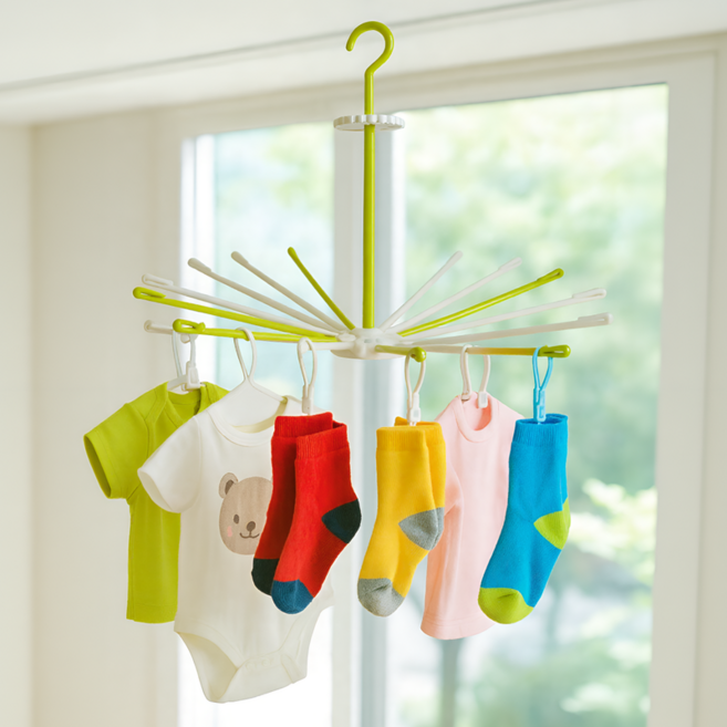 아이탑 국산 들국화 원형 건조대 세탁 빨래 건조 옷 걸이 수건 양말 팬티, 원형 빨래건조대