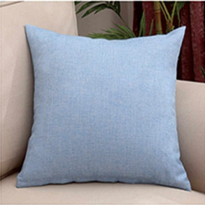 소프트 컬러 무지 린넨 쿠션커버 2개 세트, 스카이블루