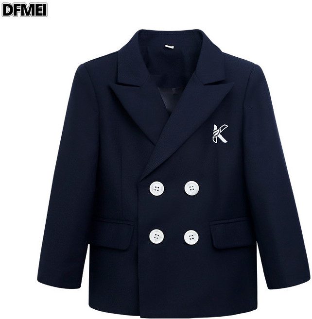 DFMEI 兒童西裝男童刺繡小西服馬甲套裝花童週歲禮服男寶主持鋼琴演出服