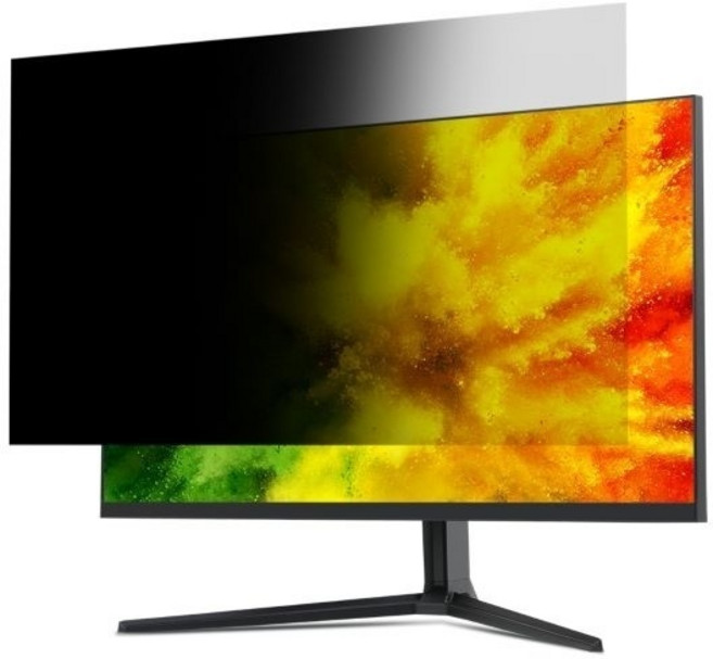 지클릭커 휴 쉴드 PET 정보보호 부착식 모니터 보안필름, 1개, 24인치 (528x297mm)