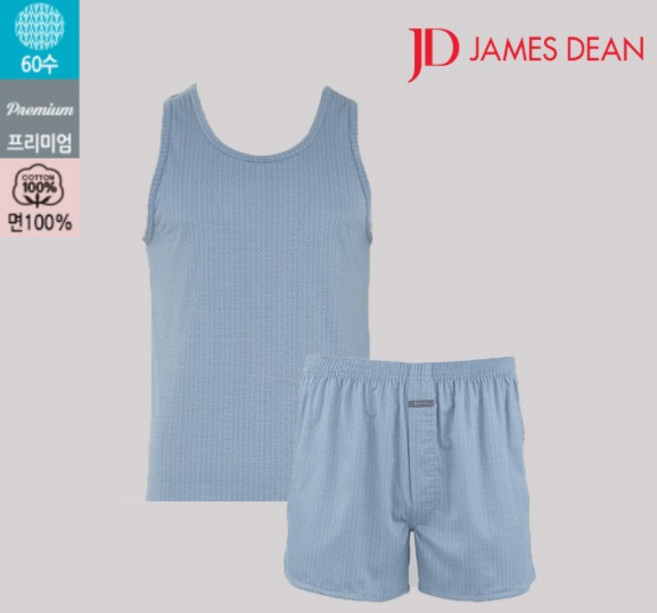 제임스딘 남성 국내산 60수 트렁크세트 런닝팬티세트 JHTSB702