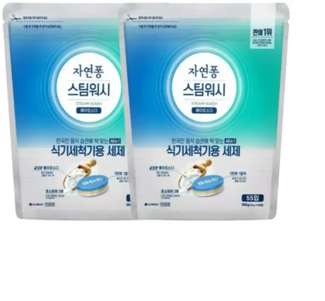 자연퐁 스팀워시 식기세척기 세제 타블렛 10g 55입 X 2개, 1개