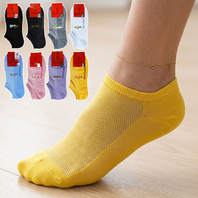 Roberta di Camerino 諾貝達女性 素色腳背透氣網超值經濟襪款
