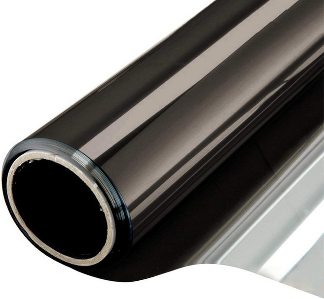 WPCTEV 윈도우 필름 원웨이 미러 틴트 비닐 주간 프라이버시 정적 비접착식 장식용 열 제어 안티 UV 커버 가정 및 사무실용 블랙 실버 6 밀 17.5 인치 x 6.5 피트