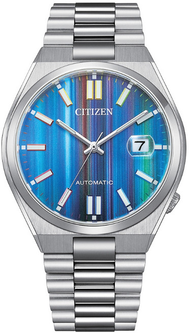 CITIZEN 星辰(NJ0151-53W) Mechanical 彩色錶盤 不鏽鋼 三針機械錶