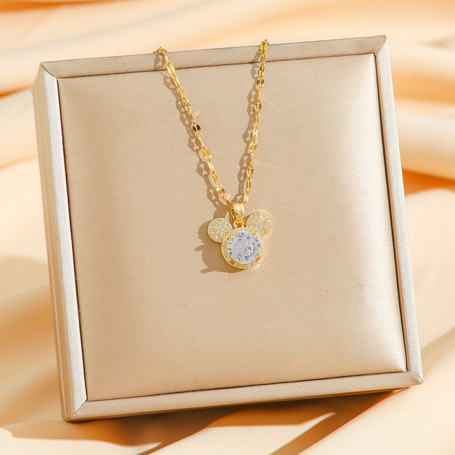 홍시마켓 티타늄스틸 써지컬 스테인레스 스틸 알러지없는 여성용 데일리 심플 목걸이