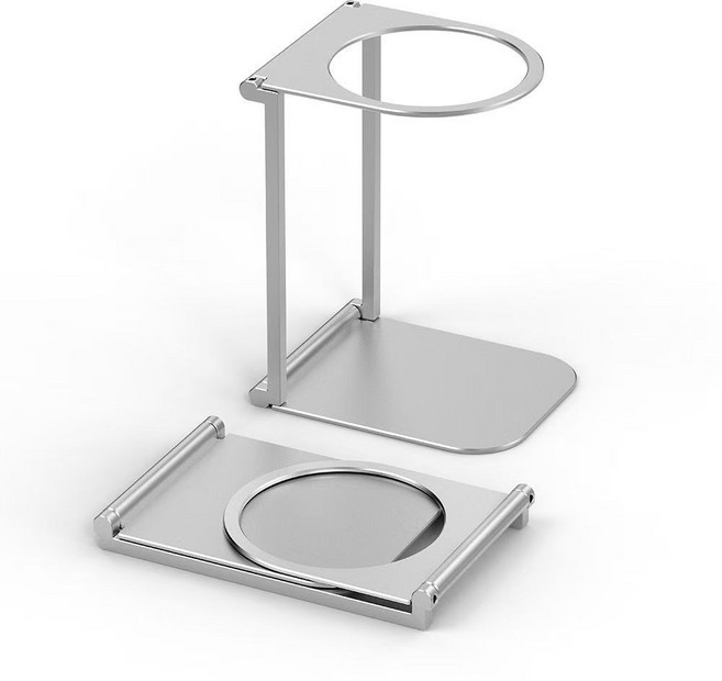 접이식 커피 드립 홀더 드리퍼 스탠드 알루미늄 에스프레소 커피 머신 지지대 커피 드리퍼 랙, 은, 1개